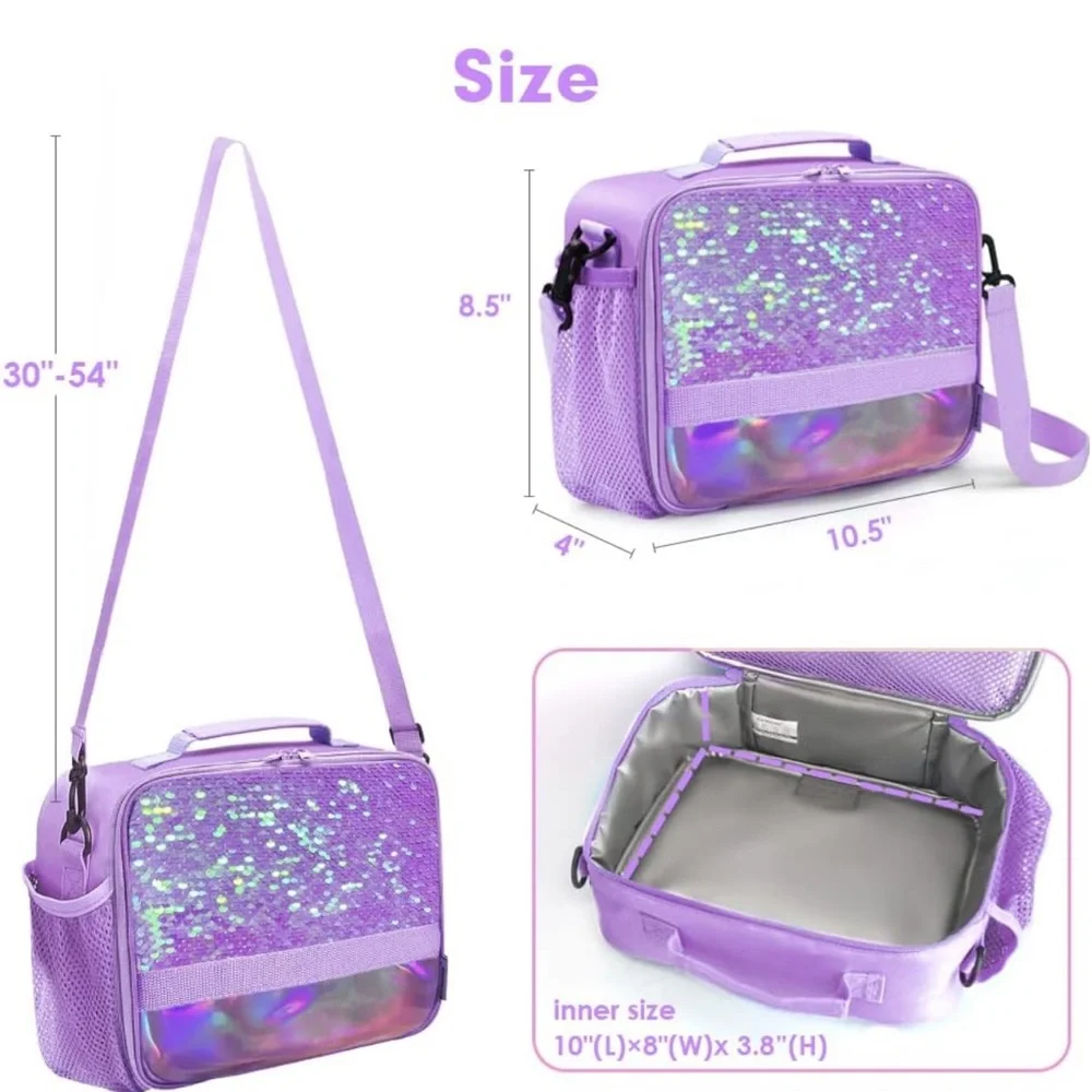 Purple Kids Insulated Lunch Box - Picture 5 of 5
